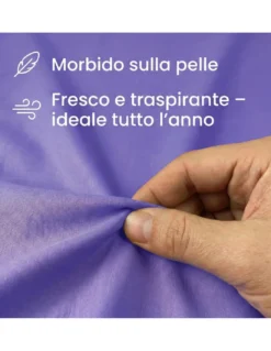 COMPLETO lenzuolo STRONG LENZUOLA tinta unita LILLA puro COTONE Made in Italy