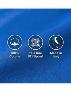 COMPLETO lenzuolo STRONG LENZUOLA tinta unita BLUETTE puro COTONE Made in Italy