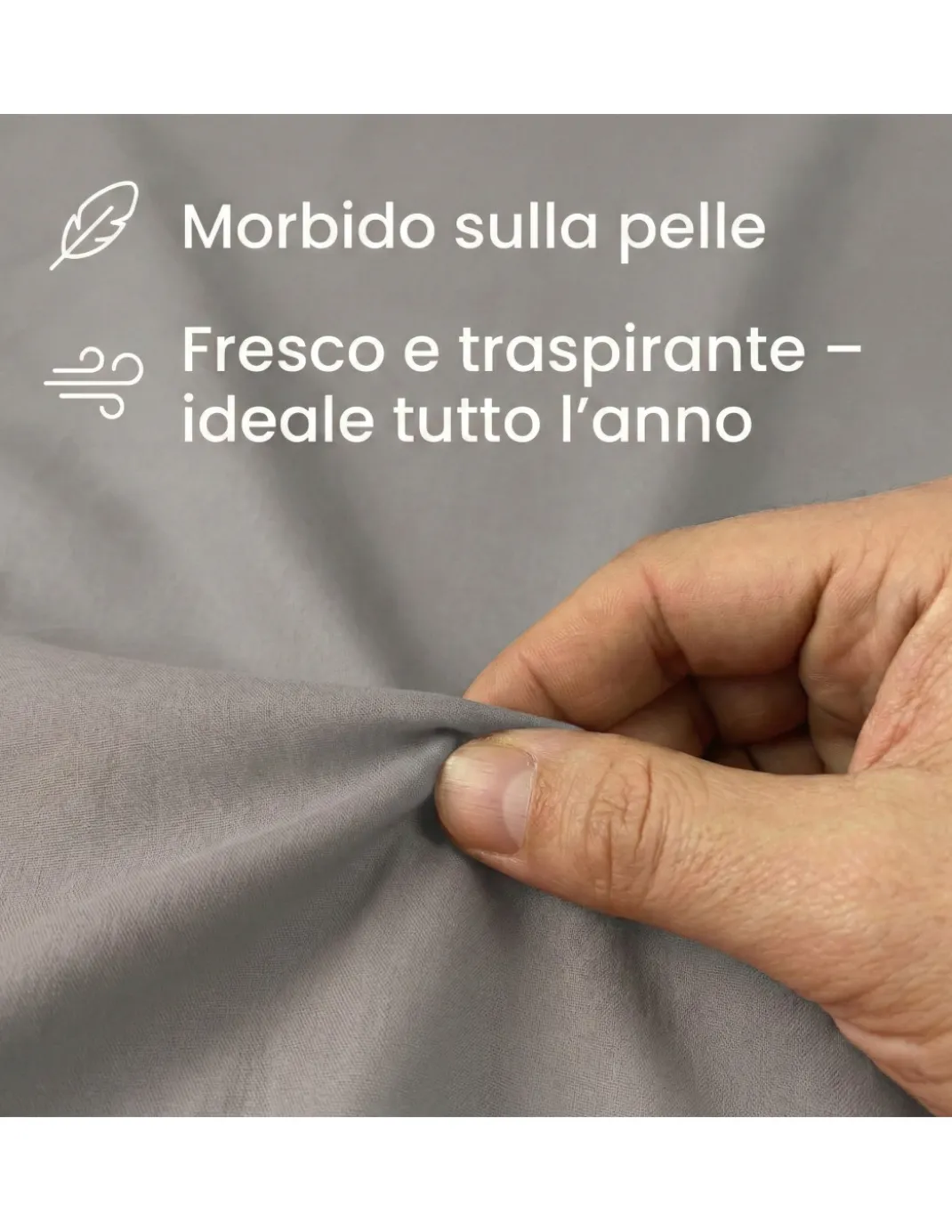 COMPLETO lenzuolo STRONG LENZUOLA tinta unita TORTORA puro COTONE Made in Italy