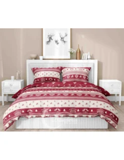 COMPLETO lenzuolo TIROLESE dis. TIROLO in puro cotone Made in Italy