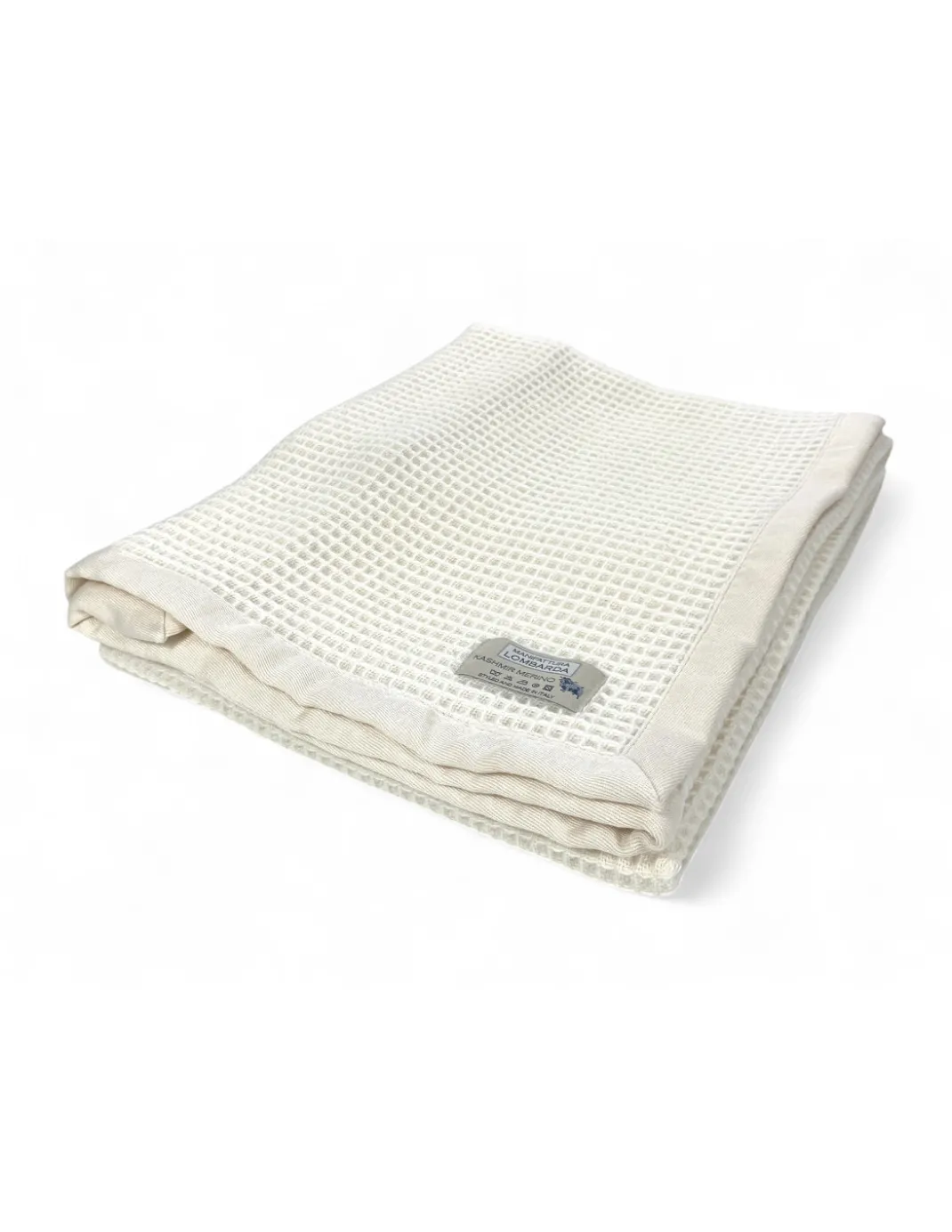 Coperta baby lana Merino & Kashmir nido d’ape – anti-pilling, Made in Italy, per culla navicella carrozzina lettino