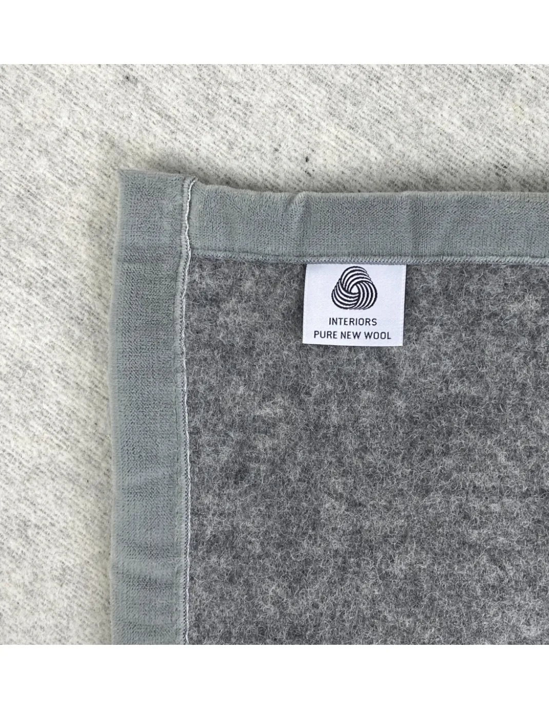 COPERTA BICOLOR in vera pura LANA vergine morbida e calda GRIGIO Melange