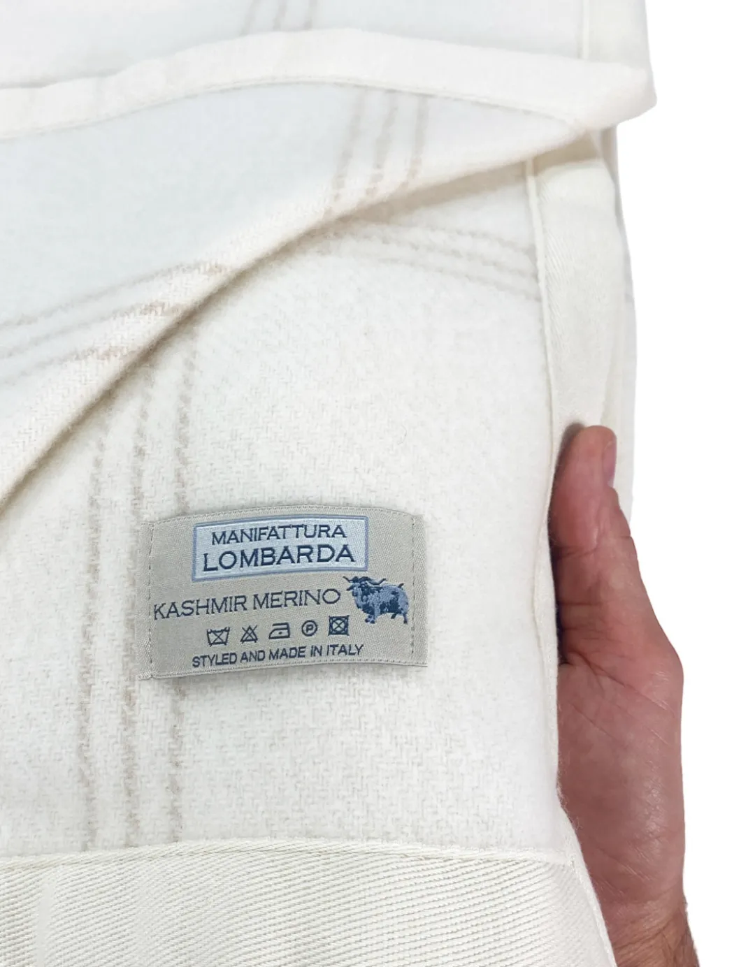 Coperta Estiva Adelaide in Lana Merino e Kashmir – Leggera, Traspirante, Antipilling – Made in Italy, Mezza Stagione