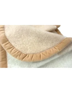 Coperta Flower in 100% Pura Lana Morbida e Calda con Bordino in Velluto - Comfort ed Eleganza, Design Classico - Made in Italy
