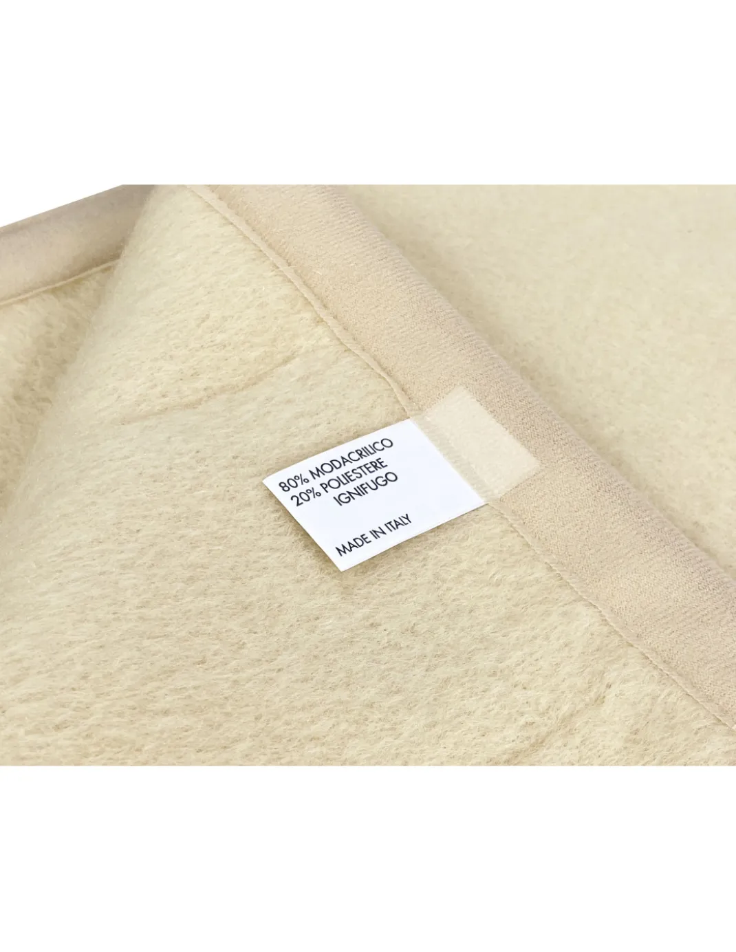 COPERTA IGNIFUGA SPRING antifiamma Peso Medio 1.0 ANTIFUOCO CLASSE 1 omologata MADE in ITALY Beige