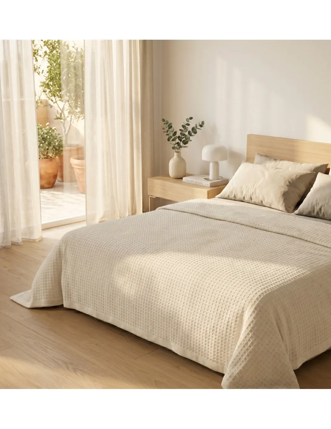 Coperta in Lana Estiva Maia - Pura Lana Vergine - Leggera e Traspirante - Antipilling - Made in Italy