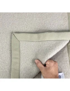 COPERTA in lana LAMBSWOOL Beige LINO Matrimoniale 2 Piazze