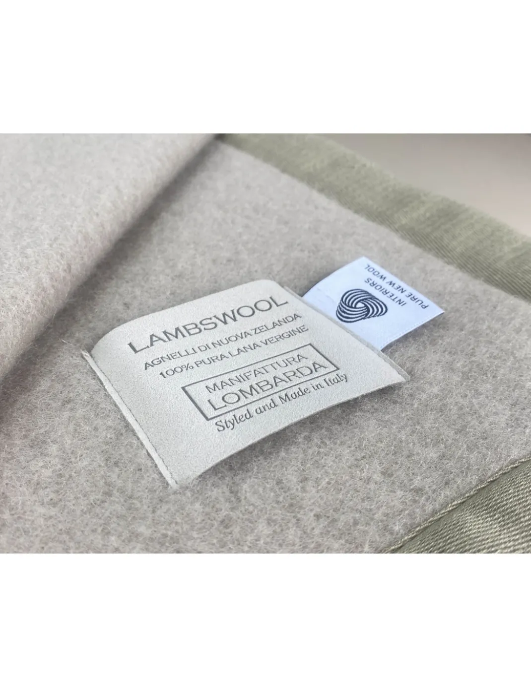 COPERTA in lana LAMBSWOOL Beige LINO Matrimoniale 2 Piazze