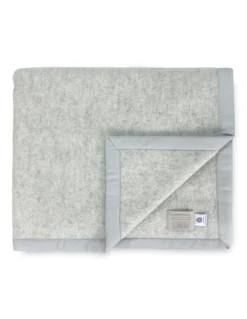 COPERTA in lana LAMBSWOOL GRIGIO MELANGE Matrimoniale 2 Piazze