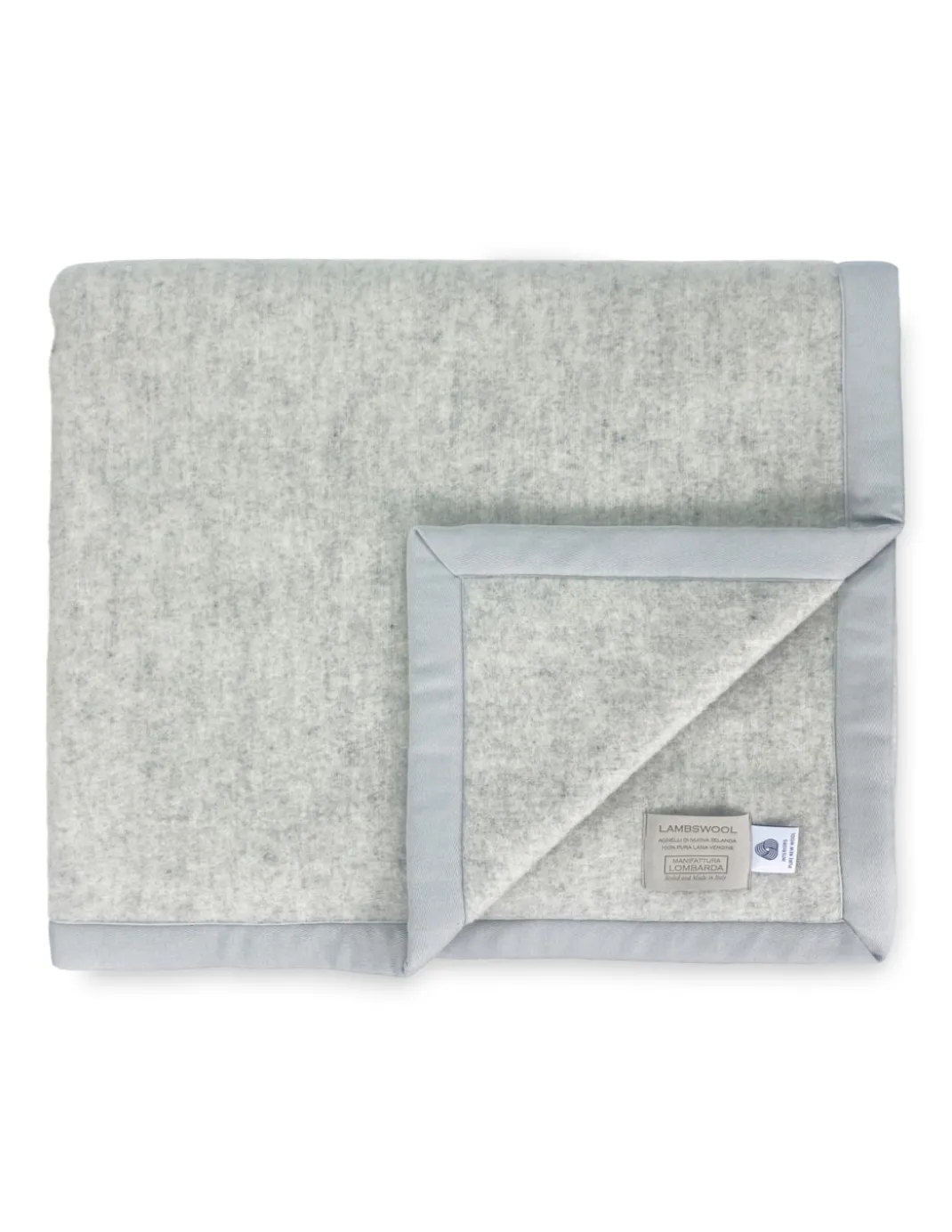 COPERTA in lana LAMBSWOOL GRIGIO MELANGE Matrimoniale 2 Piazze