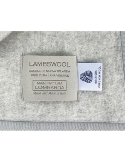 COPERTA in lana LAMBSWOOL GRIGIO MELANGE Matrimoniale 2 Piazze