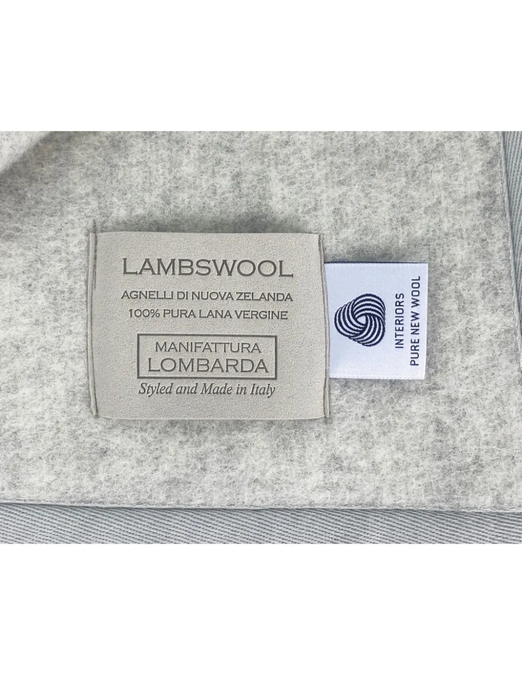 COPERTA in lana LAMBSWOOL GRIGIO MELANGE Matrimoniale 2 Piazze