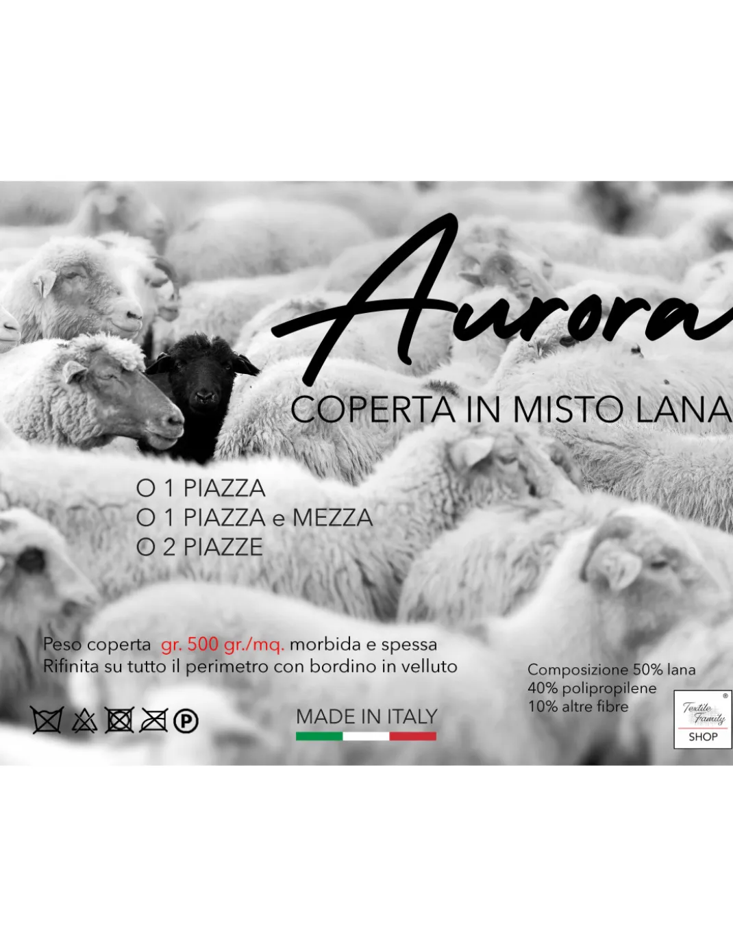 COPERTA IN misto lana AURORA INVERNALE