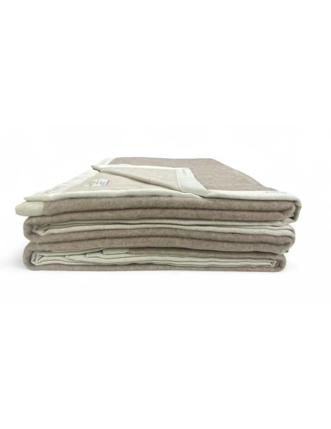 Coperta in Puro Cashmere Pettinato Made in Italy - Morbidezza e Comfort Termico, Modello Bicolore Grigio Beige