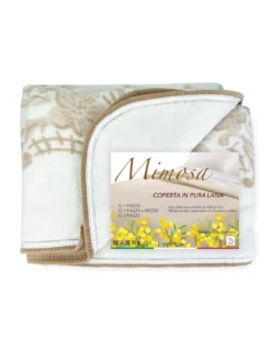 COPERTA Invernale IN PURA LANA MIMOSA-ANIROS Made in Italy