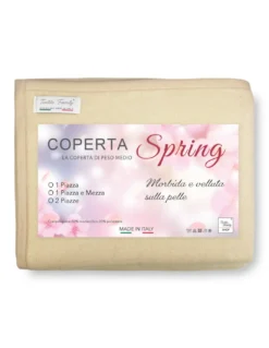 COPERTA Leggera estiva SPRING Peso Medio Modacrilico MADE in ITALY Beige