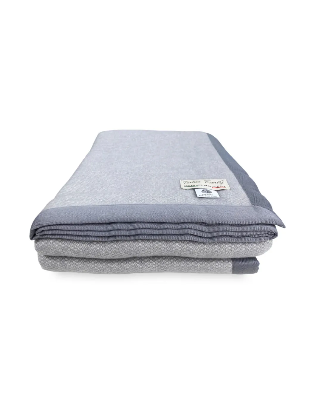 COPERTA leggera PRIMAVERILE NANTES estiva IN LANA MERINO FINE matrimoniale 2 PIAZZE grigio