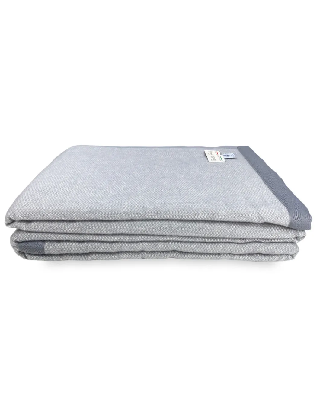 COPERTA leggera PRIMAVERILE NANTES estiva IN LANA MERINO FINE matrimoniale 2 PIAZZE grigio