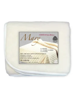 COPERTA MARY in vera LANA MERINOS 1000 gr. Pura lana vergine