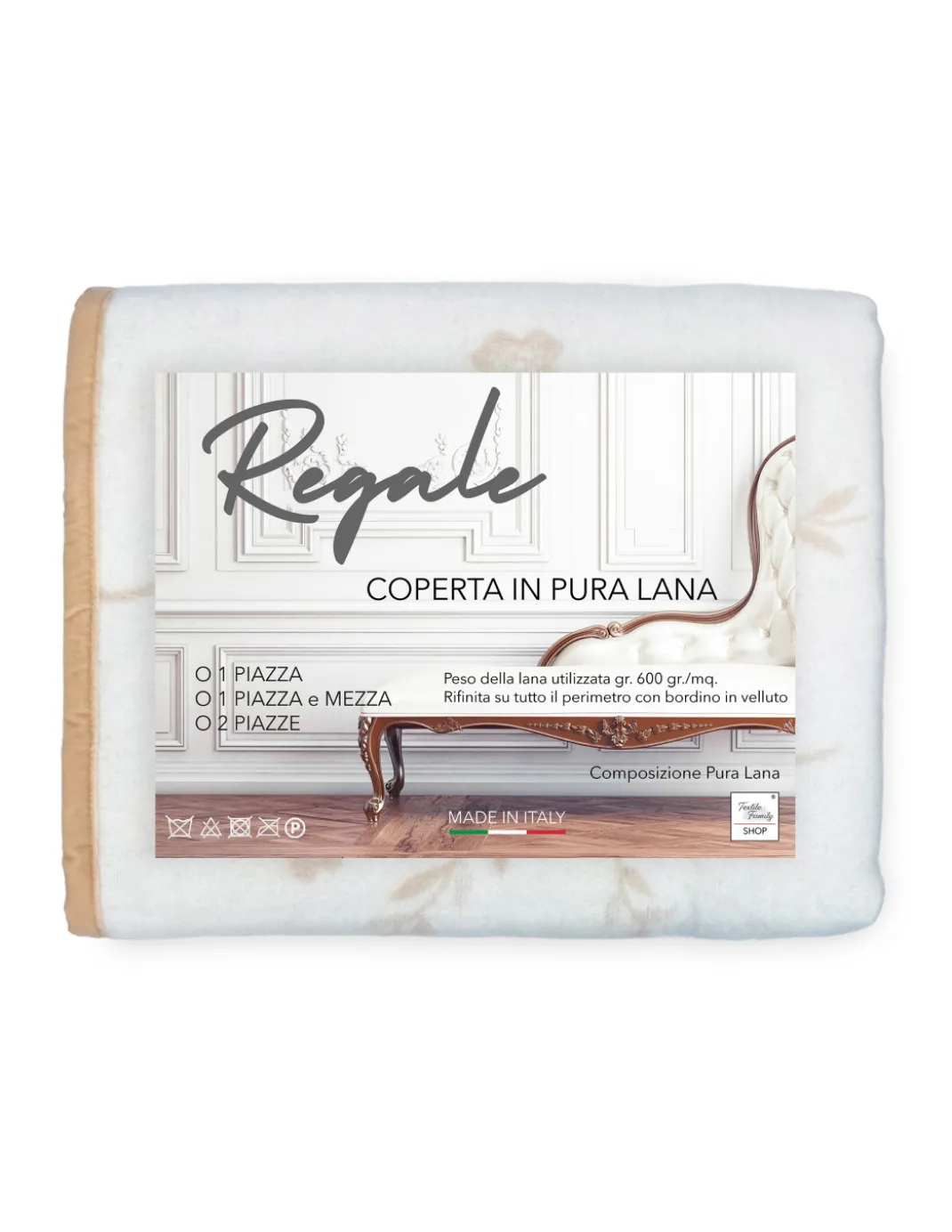 COPERTA pura lana REGALE VERGINE Matrimoniale