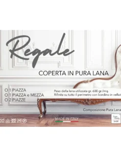COPERTA pura lana REGALE VERGINE Matrimoniale