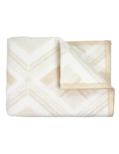 COPERTA SQUARE Bambini in vera Pura LANA da LETTINO morbida e Calda colore Naturale