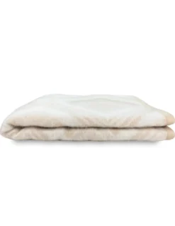 COPERTA SQUARE Bambini in vera Pura LANA da LETTINO morbida e Calda colore Naturale