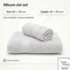 Coppia Asciugamani Viso e Ospite Ocra - Spugna 100% Cotone 450 g/m² Made in Italy