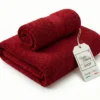 Coppia Asciugamani Viso e Ospite Bordeaux - Spugna 100% Cotone 450 g/m² Made in Italy