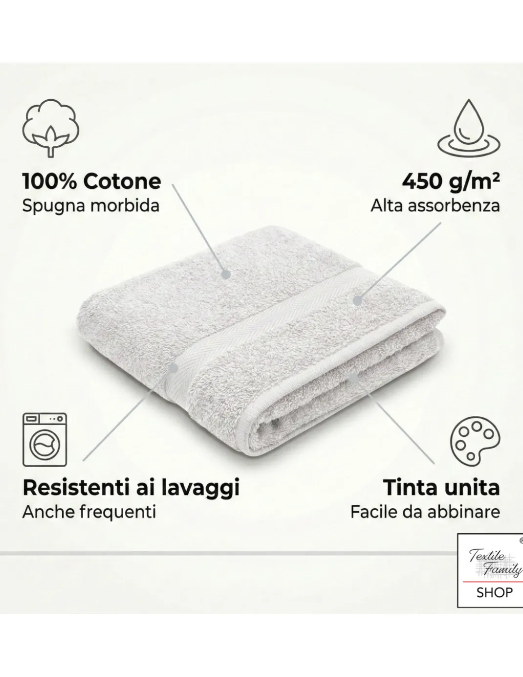 Coppia Asciugamani Viso e Ospite Fuxia - Spugna 100% Cotone 450 g/m² Made in Italy