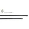 COPPIA ASTINE nero oro DOPPIA FUNZIONE MOLLA regolabili CM. 70 - 100 Per tenda a vetro