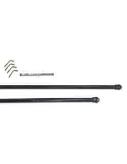 COPPIA ASTINE nero-oro DOPPIA FUNZIONE MOLLA regolabili CM. 50-70 Per tenda a vetro