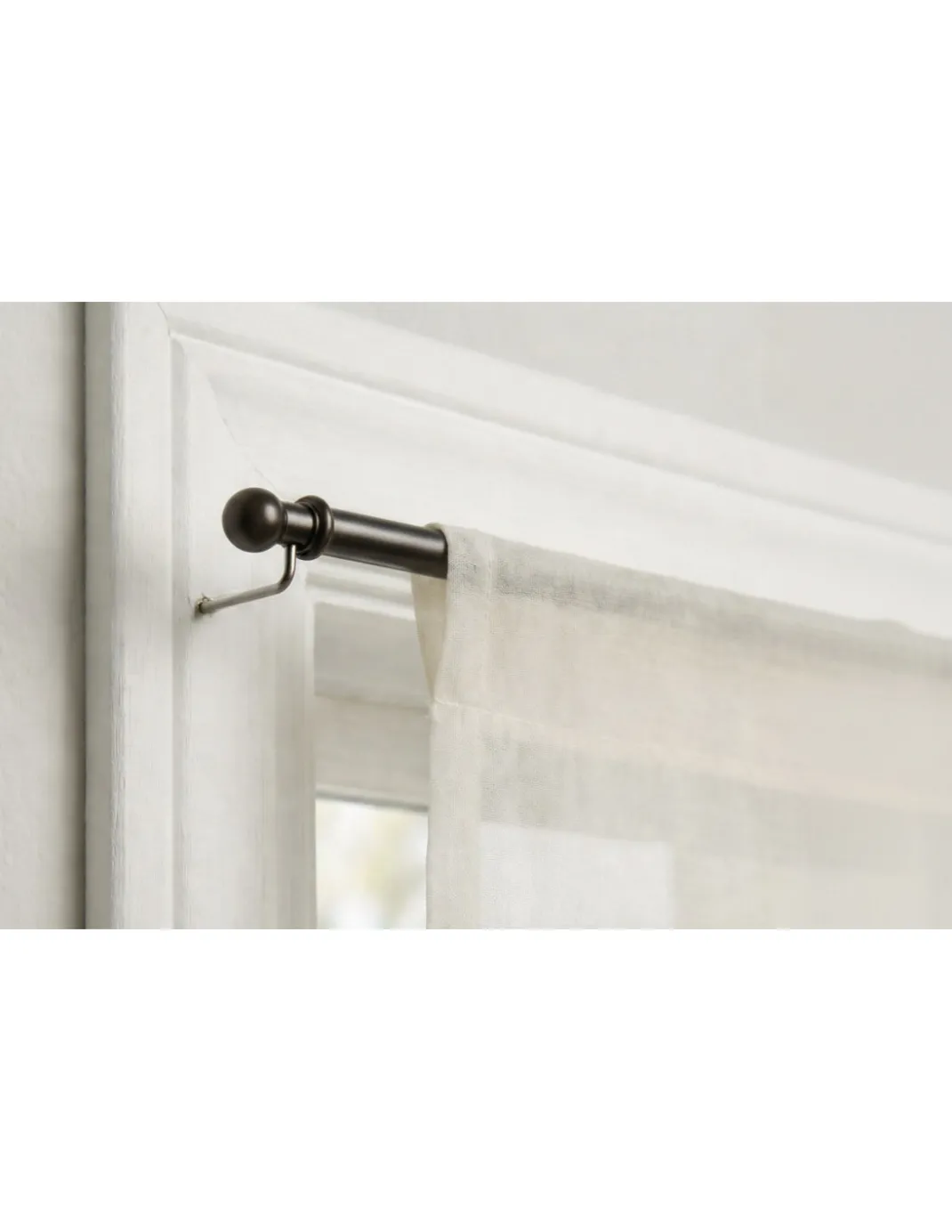 Coppia Astine Tex per Tenda a Vetro Ø7 mm in Ottone Bronzato Satinato, Estensibili, con Viti, Made in Italy