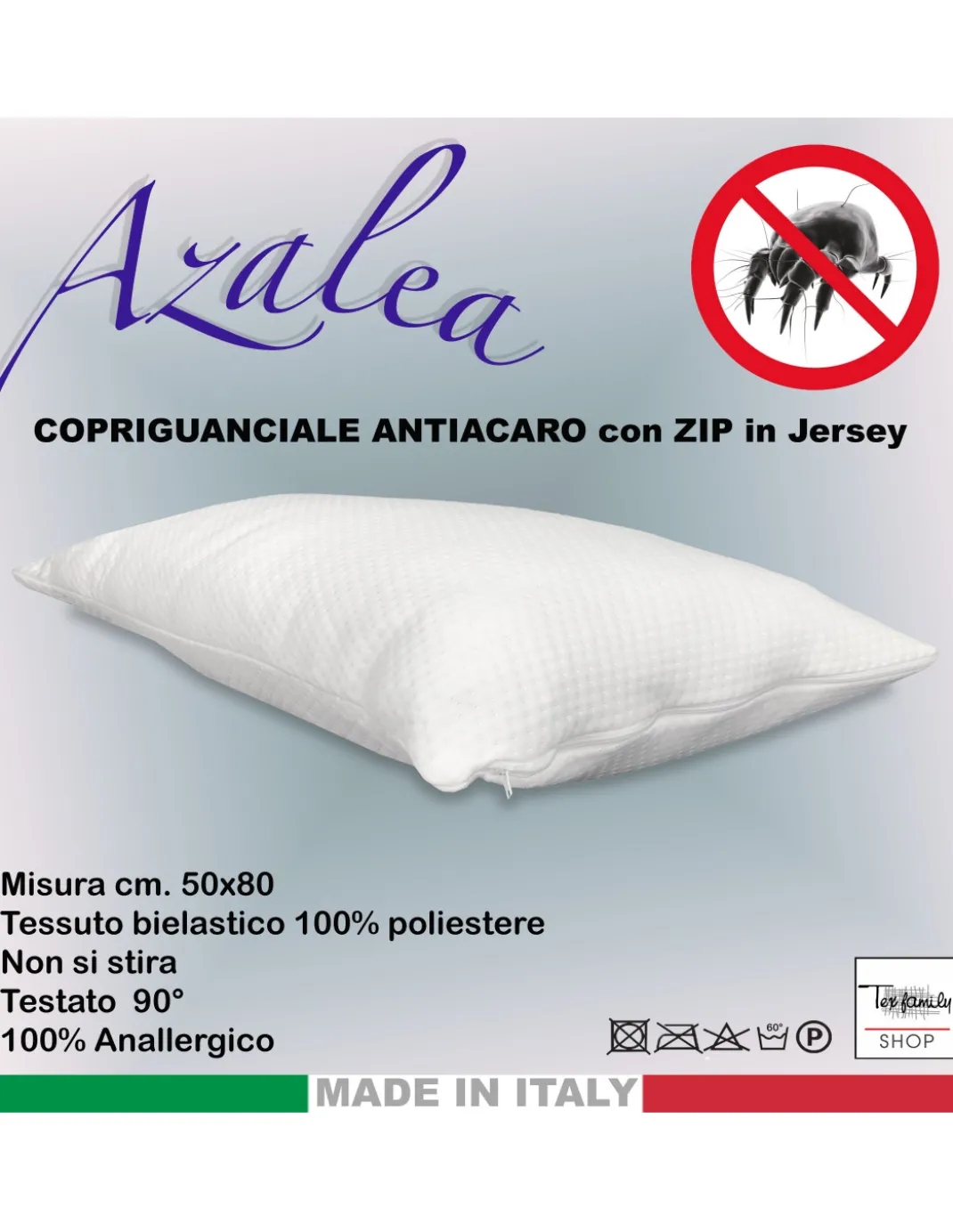 COPPIA COPRIGUANCIALE JERSEY ANTIACARO ED ANALLERGICO CON ZIP