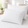 Coppia Copriguanciali Trapuntati 50x80 con Cerniera Zip, Federe Proteggi Cuscino Bianche