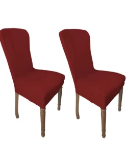 COPPIA coprisedia ELASTICIZZATO ROMA antimacchia in TINTA UNITA ROSSO BORDEAUX