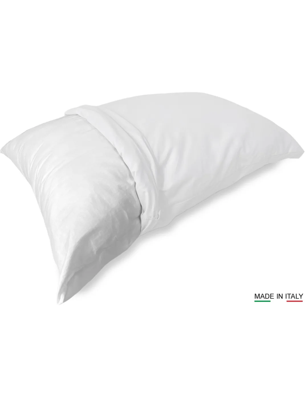 COPPIA federa per GUANCIALE STRONG tinta unita BIANCO cm. 52X82 made in Italiy