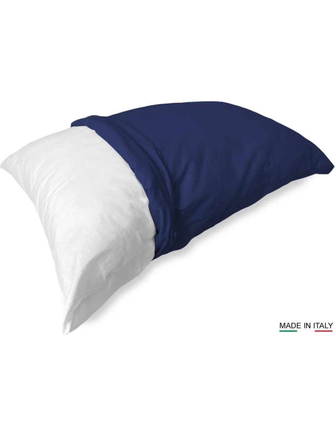 COPPIA federa per GUANCIALE STRONG tinta BLU SCURO cm. 52X82