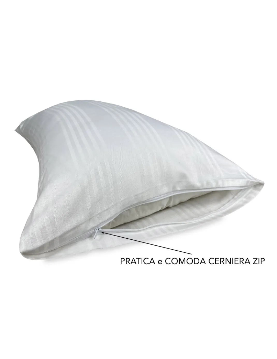 Coppia Federe Copricuscino FAST in Cotone con Zip β Protezione e Comfort 50x80 cm