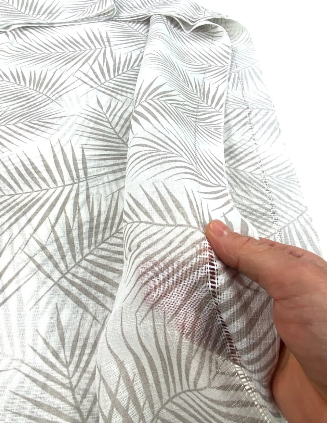 Coppia TENDINA a vetro FOGLIA STYLE BEIGE larga cm. 60 da Finestra e da Porta
