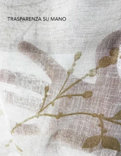 COPPIA TENDINA bouclè VETRO OLINKA ECRU' con LUREX
