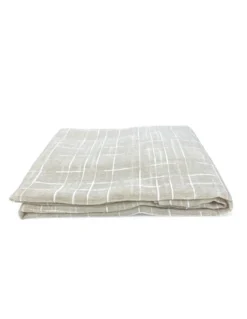Coppia Tendina Moderna Lulù Beige - Tessuto Ricamato Geometrico, Semitrasparente, Facile Montaggio, 2 Teli