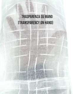 Coppia Tendina Moderna Lulù Bianco - Tessuto Ricamato Geometrico, Semitrasparente, Facile Montaggio, 2 Teli
