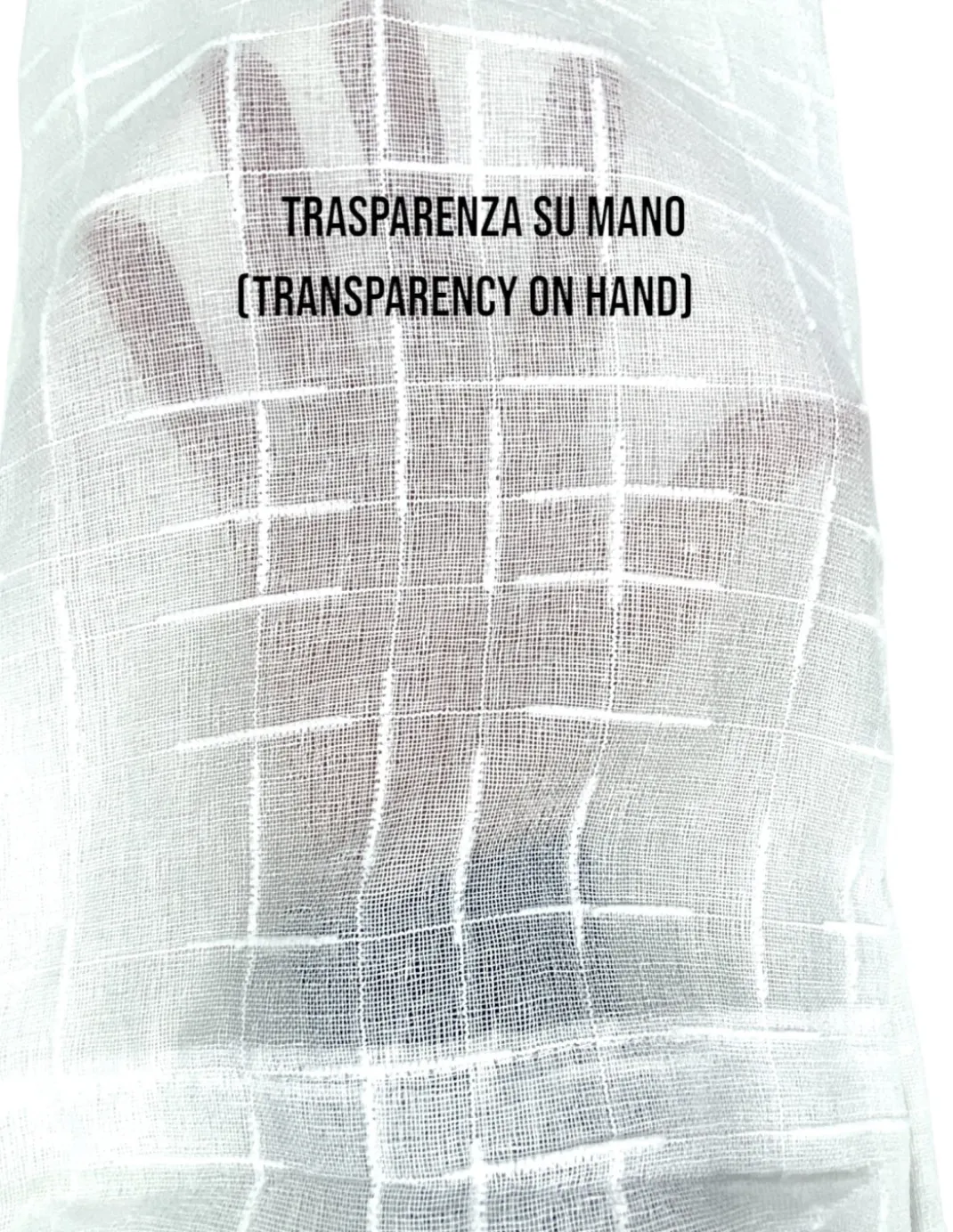Coppia Tendina Moderna Lulù Bianco - Tessuto Ricamato Geometrico, Semitrasparente, Facile Montaggio, 2 Teli