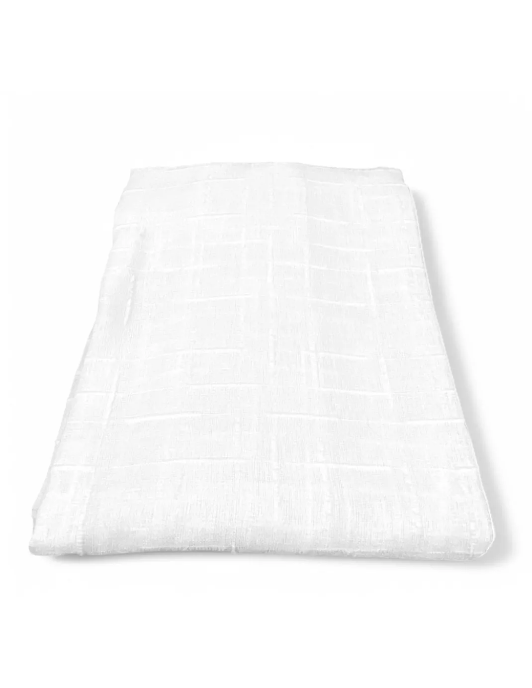 Coppia Tendina Moderna Lulù Bianco - Tessuto Ricamato Geometrico, Semitrasparente, Facile Montaggio, 2 Teli
