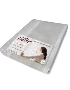 COPPIA TENDINA VETRO ESTER BEIGE larga Cm. 60