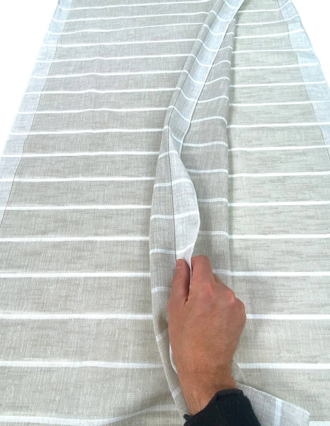 COPPIA tendina VETRO MODERNA larga 45 o 60 o 85 RIGHINE Beige