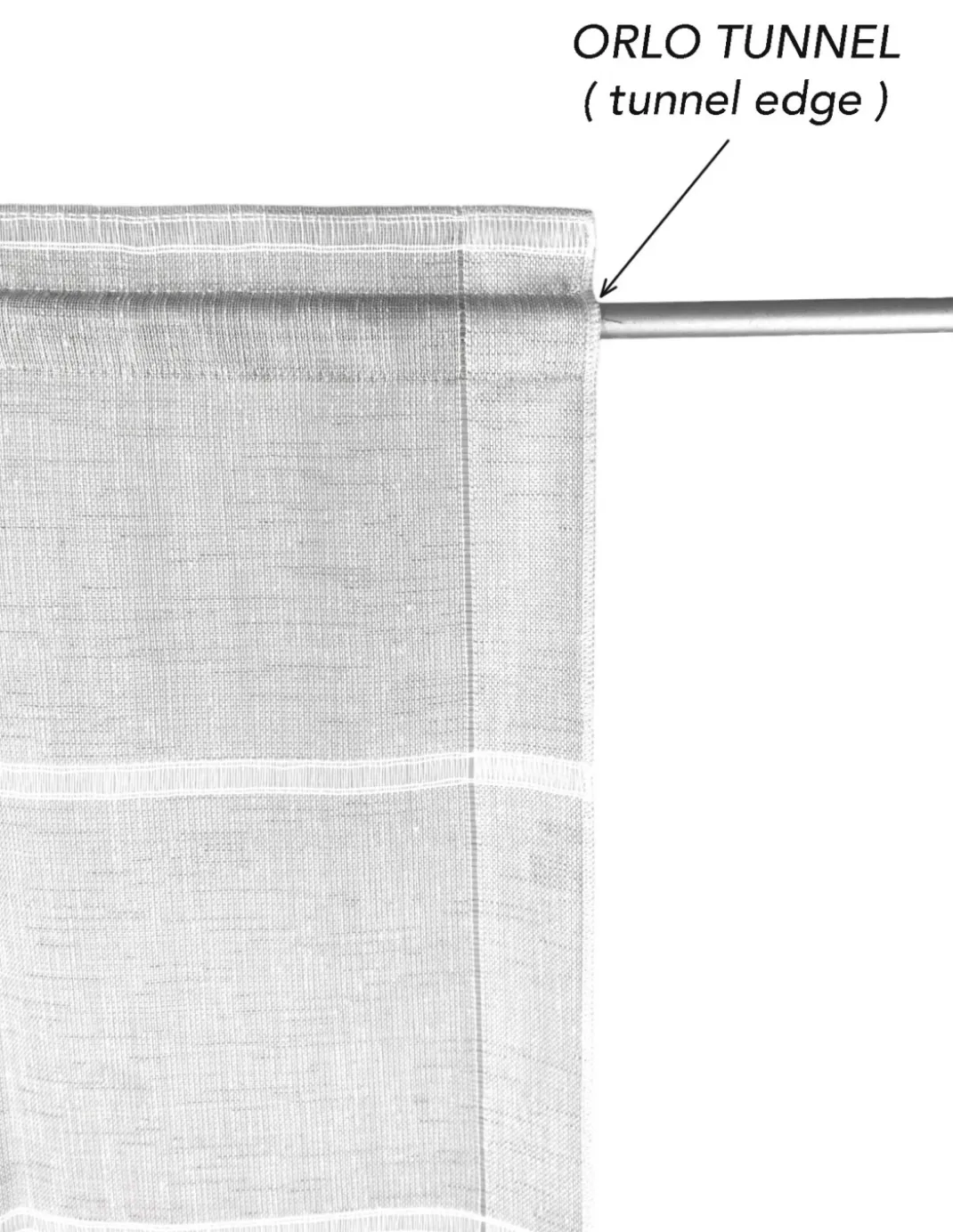 COPPIA tendina VETRO MODERNA larga 45 o 60 o 85 Ajour Grigio