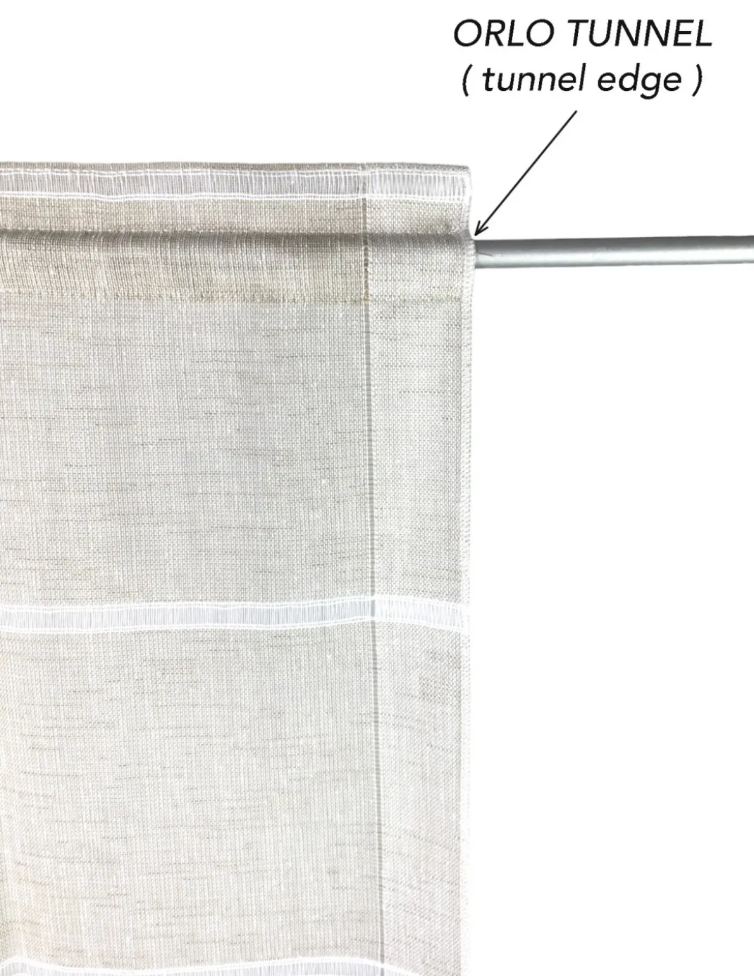 COPPIA tendina VETRO MODERNA larga 45 o 60 o 85 Ajour Beige