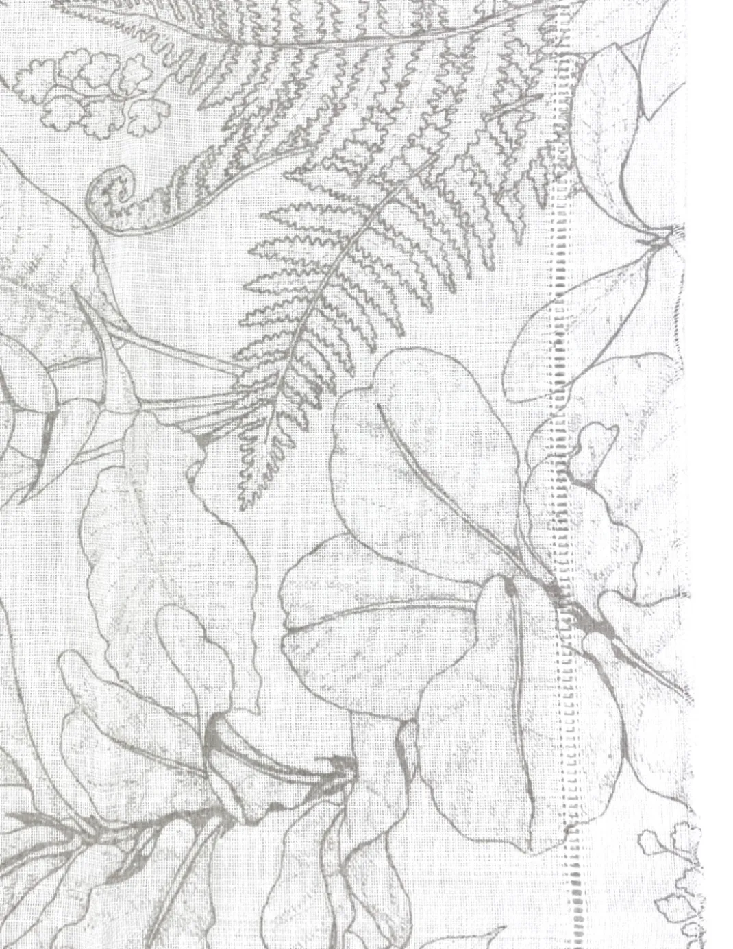 Coppia Tendine a Vetro Modern Leaf Beige Semitrasparenti in Bouclè con Tunnel per Astina – 2 Teli Made in Italy